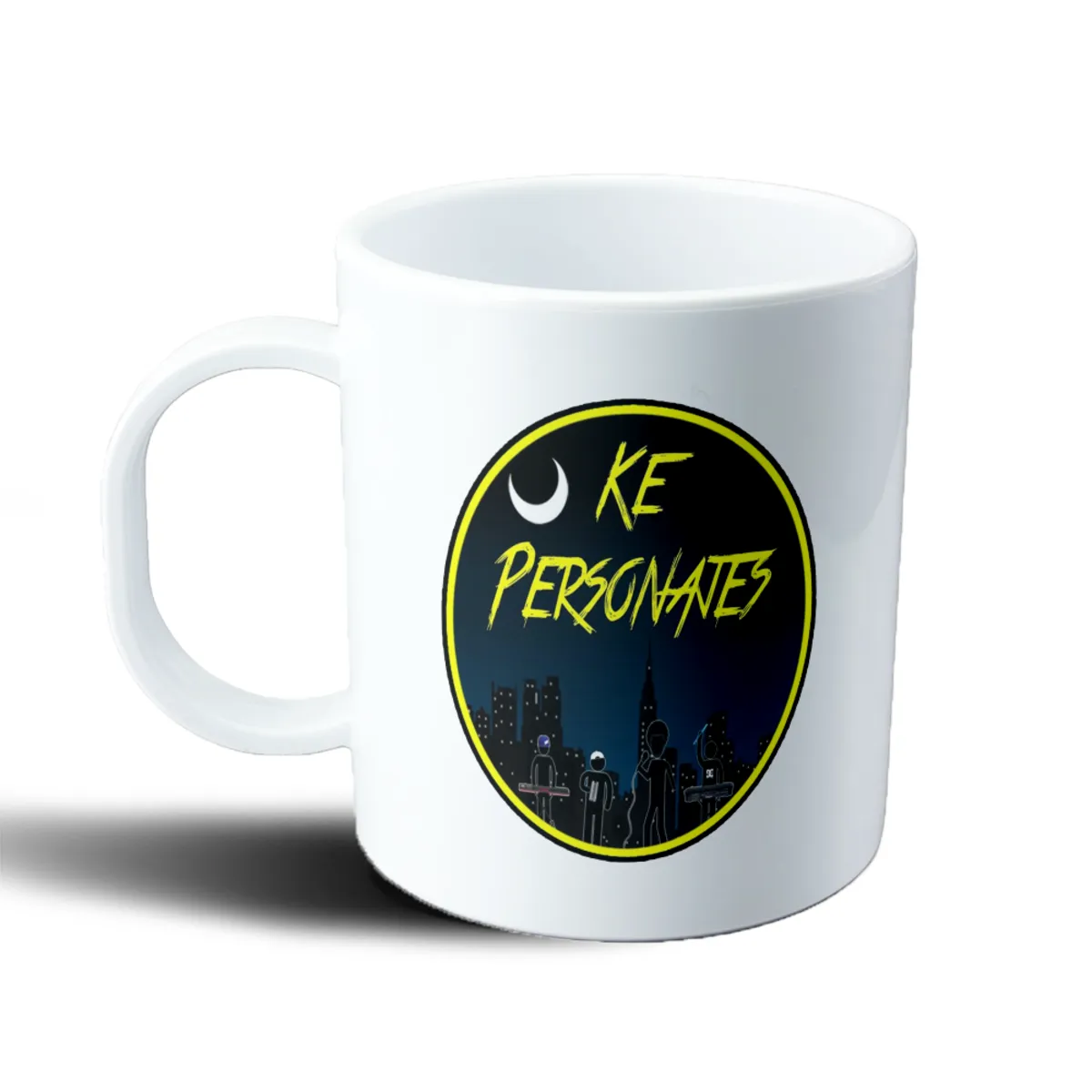 Taza de Plástico Ke Personajes Logo Ciudad Nocturna - vista 2