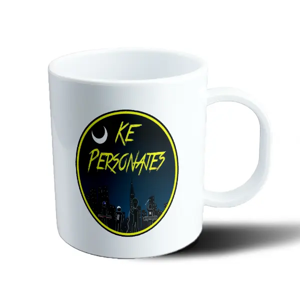 Taza de Plástico Ke Personajes Logo Ciudad Nocturna