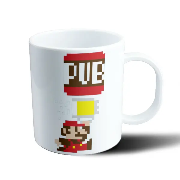 Taza de Plástico Mario Bros Bloque Pub Cerveza