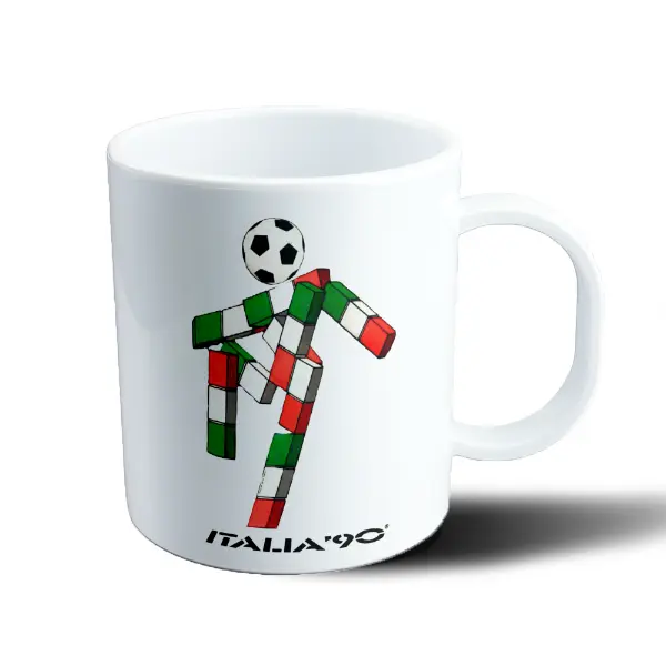 Taza de Plástico Mundial Italia 90 Mascota Ciao
