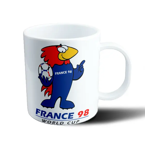 Taza de Plástico Mundial Francia 98 Mascota Footix