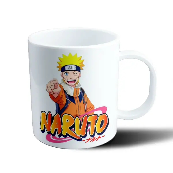 Taza de Plástico Naruto Uzumaki Sonriendo Logo
