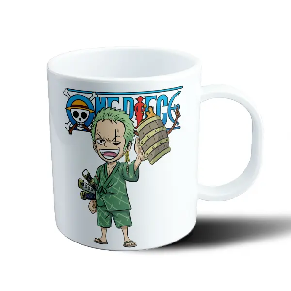 Taza de Plástico One Piece Zoro Chibi con Barril