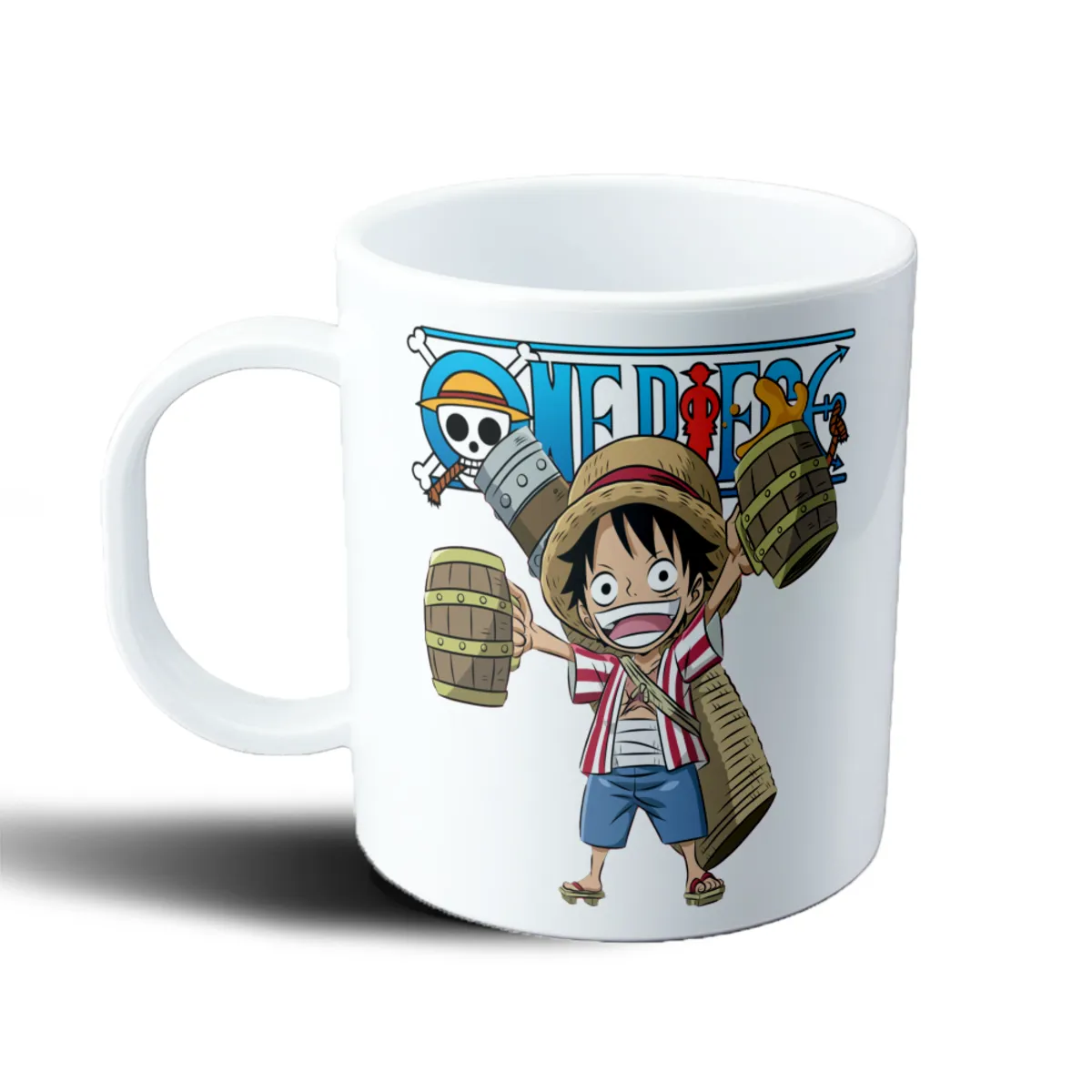 Taza de Plástico One Piece Luffy Chibi con Barriles - vista 2