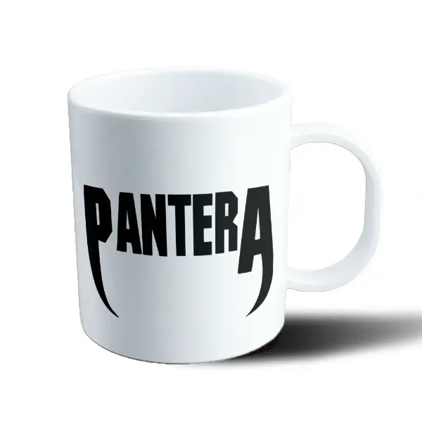 Taza de Plástico Pantera Logo Negro