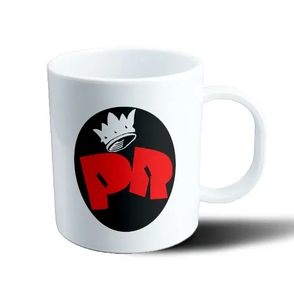 Taza de Plástico Patricio Rey Logo PR con Corona