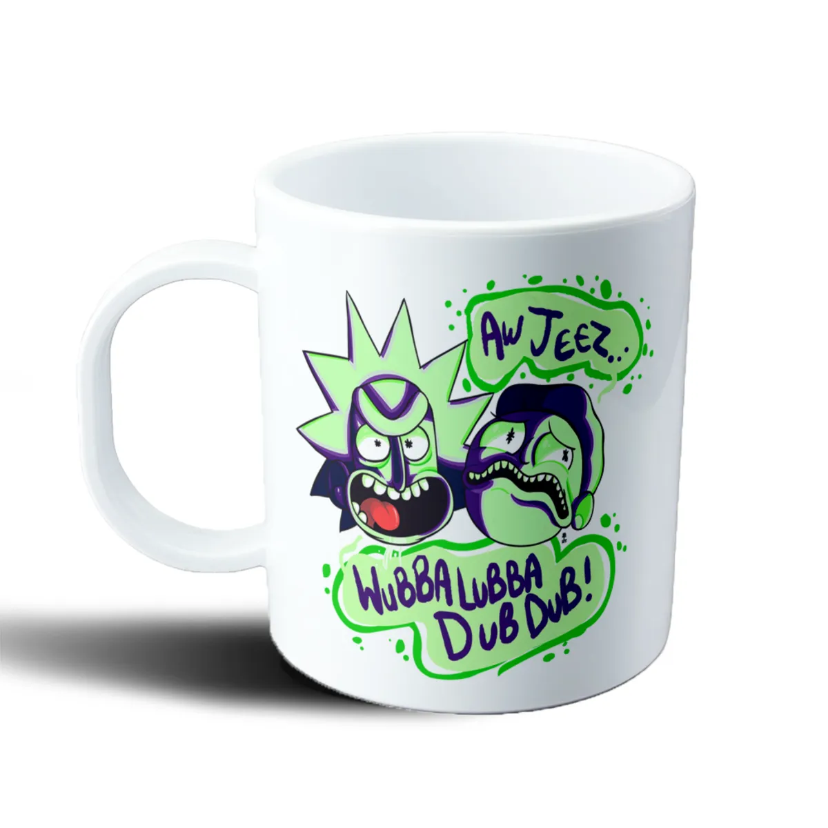 Taza de Plástico Rick and Morty Wubba Lubba Dub Dub - vista 2