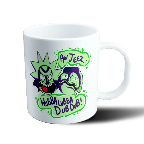 Taza de Plástico Rick and Morty Wubba Lubba Dub Dub