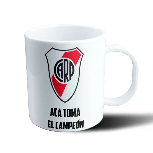 Taza de Plástico River Plate Escudo Aca Toma El Campeón