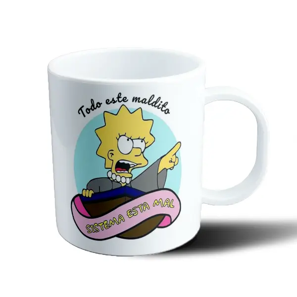 Taza de Plástico Los Simpson Lisa Sistema Esta Mal