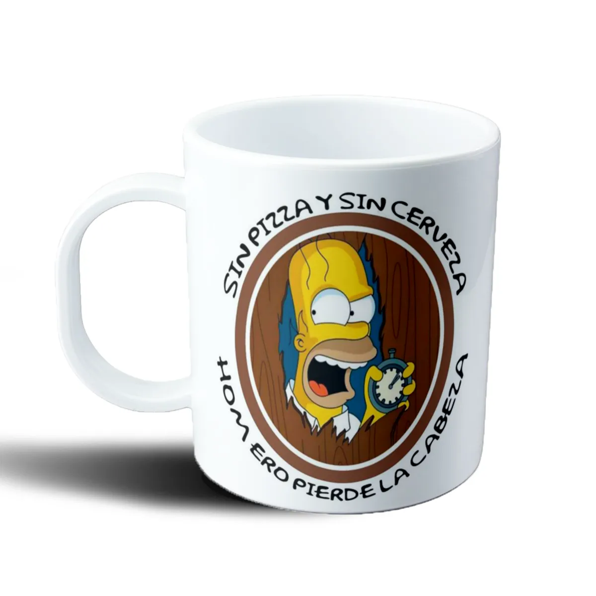 Taza de Plástico Los Simpson Homero Sin Pizza y Sin Cerveza Homer Pierde la Cabeza - vista 2