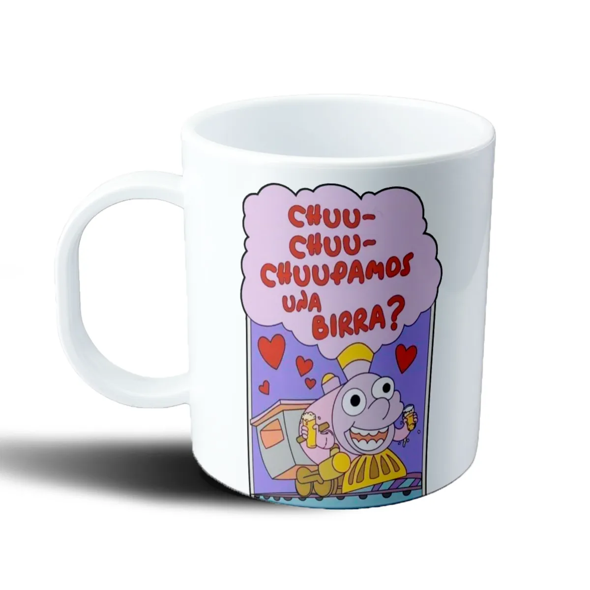 Taza de Plástico Los Simpson Tren Chuu Chuu Chuupamos una Birra - vista 2