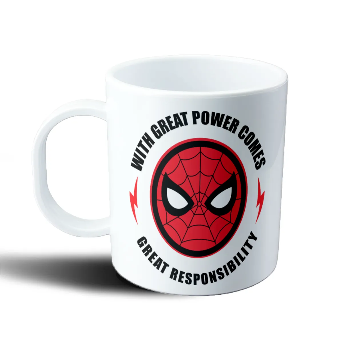 Taza de Plástico Spiderman With Great Power Great Responsibility - vista 2