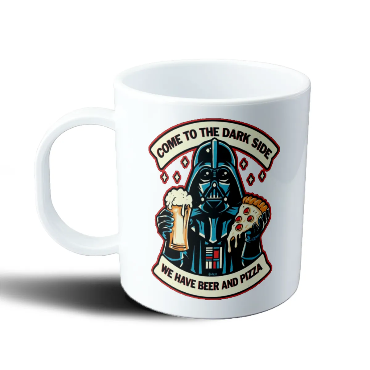 Taza de Plástico Star Wars Darth Vader Come to the Dark Side Beer and Pizza - vista 2