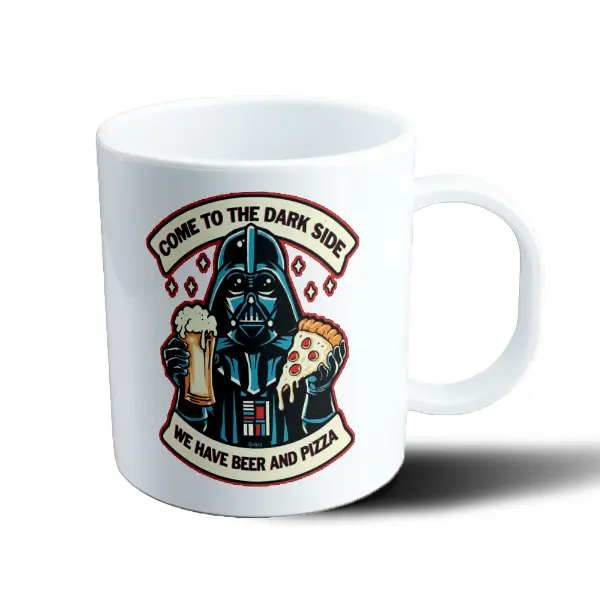 Taza de Plástico Star Wars Darth Vader Come to the Dark Side Beer and Pizza
