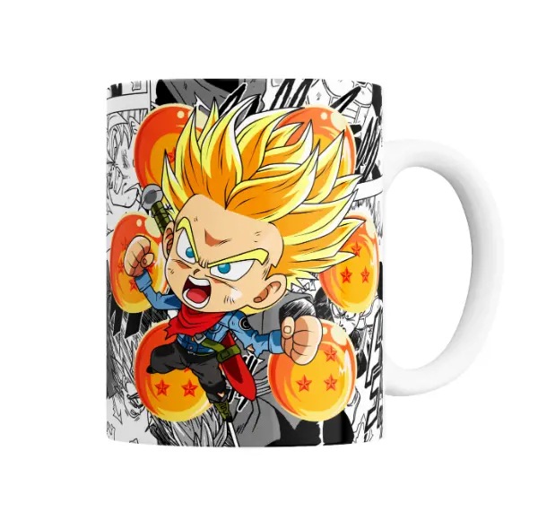 Taza de Cerámica Dragon Ball Trunks Chibi Super Saiyajin