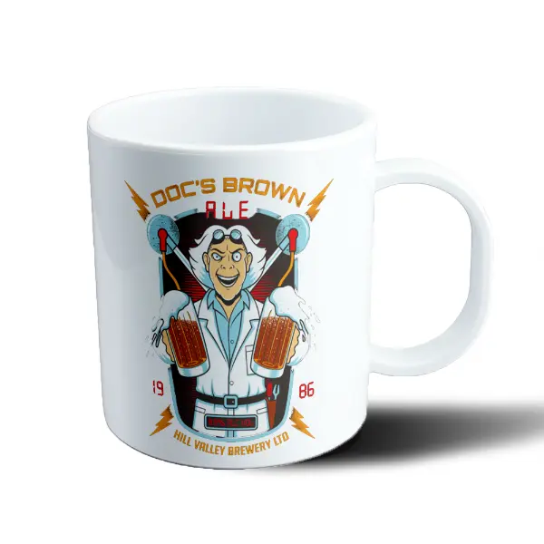 Taza de Plástico Volver al Futuro Doc Brown Ale