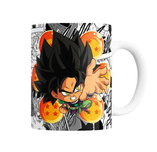 Taza de Cerámica Dragon Ball Broly Chibi Esferas
