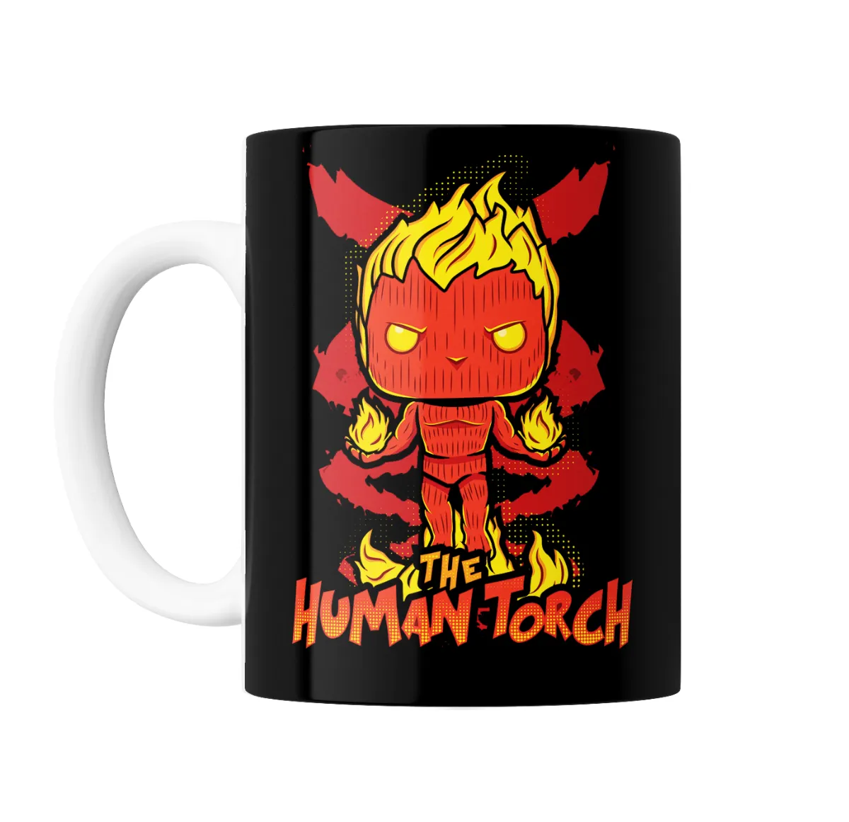 Taza de Cerámica Antorcha Humana Chibi - vista 2