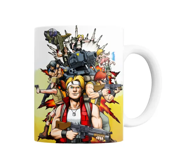Taza de Cerámica Metal Slug Marco Rossi y Tarma Roving