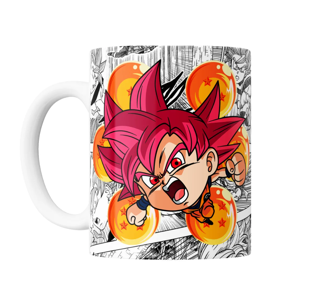 Taza de Cerámica Dragon Ball Goku Super Saiyajin Dios Chibi - vista 2