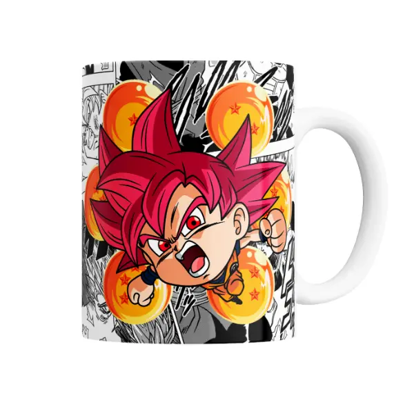 Taza de Cerámica Dragon Ball Goku Super Saiyajin Dios Chibi