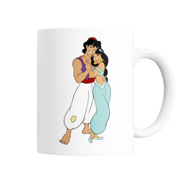 Taza de Cerámica Aladdin y Jazmin Juntos
