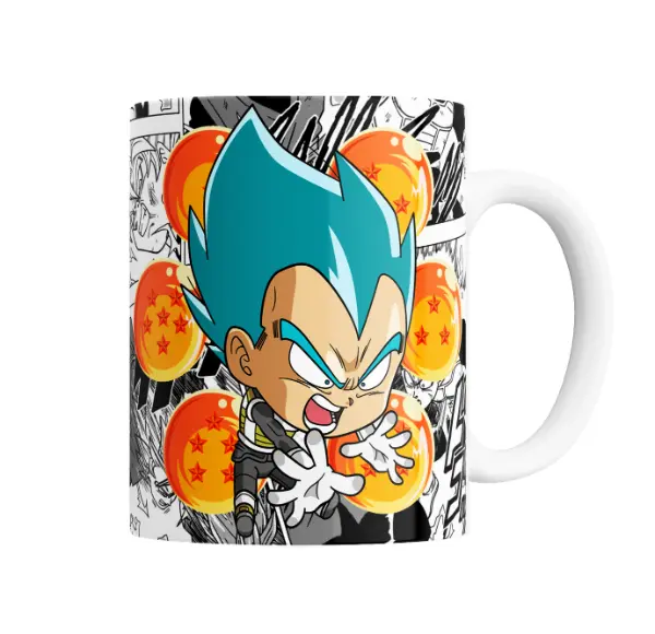 Taza de Cerámica Dragon Ball Vegeta Chibi Super Saiyajin Blue