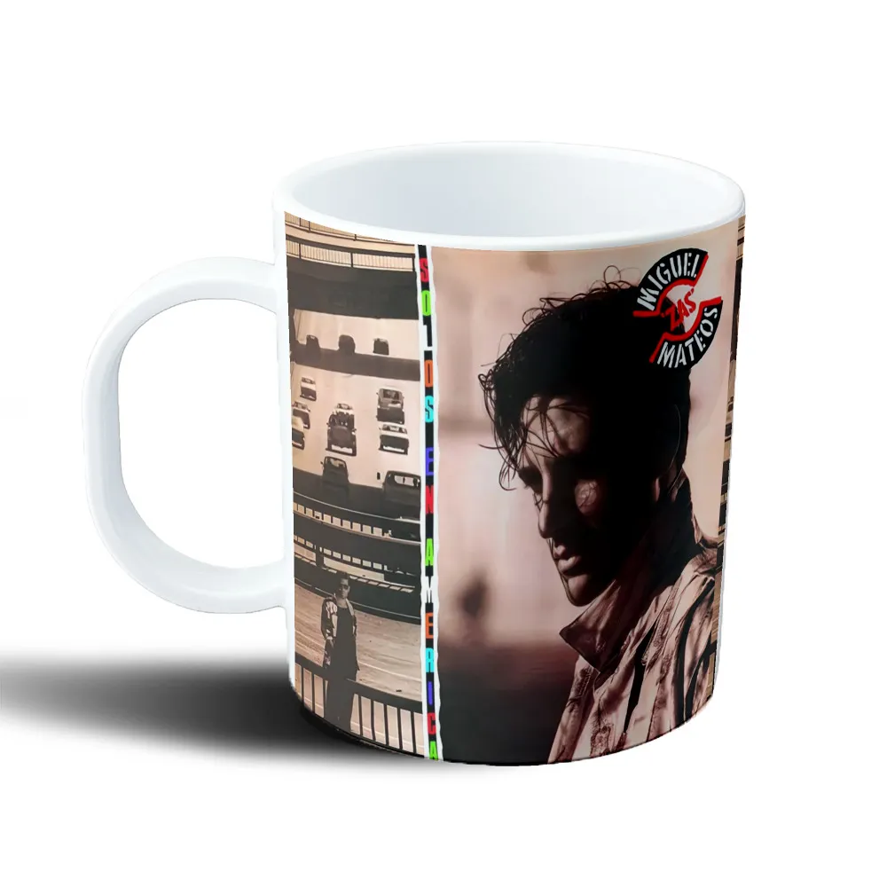 Taza de Plástico Miguel Mateos Zas Retrato Sepia - vista 2