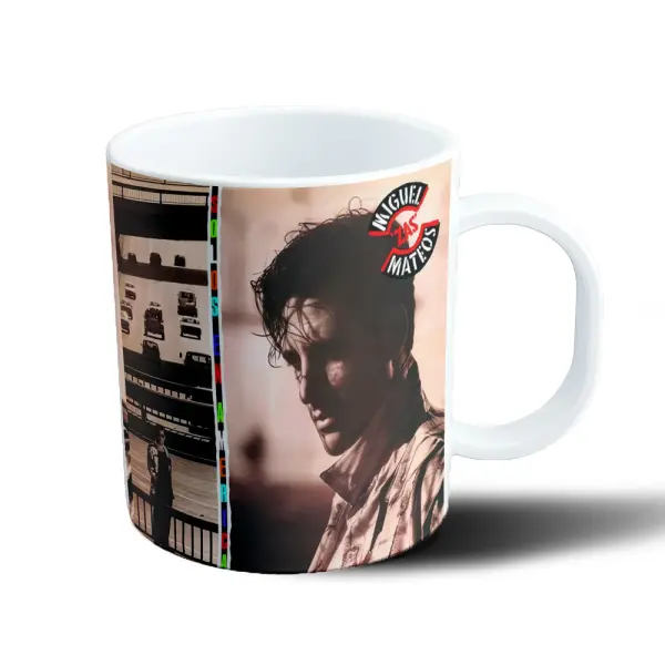 Taza de Plástico Miguel Mateos Zas Retrato Sepia