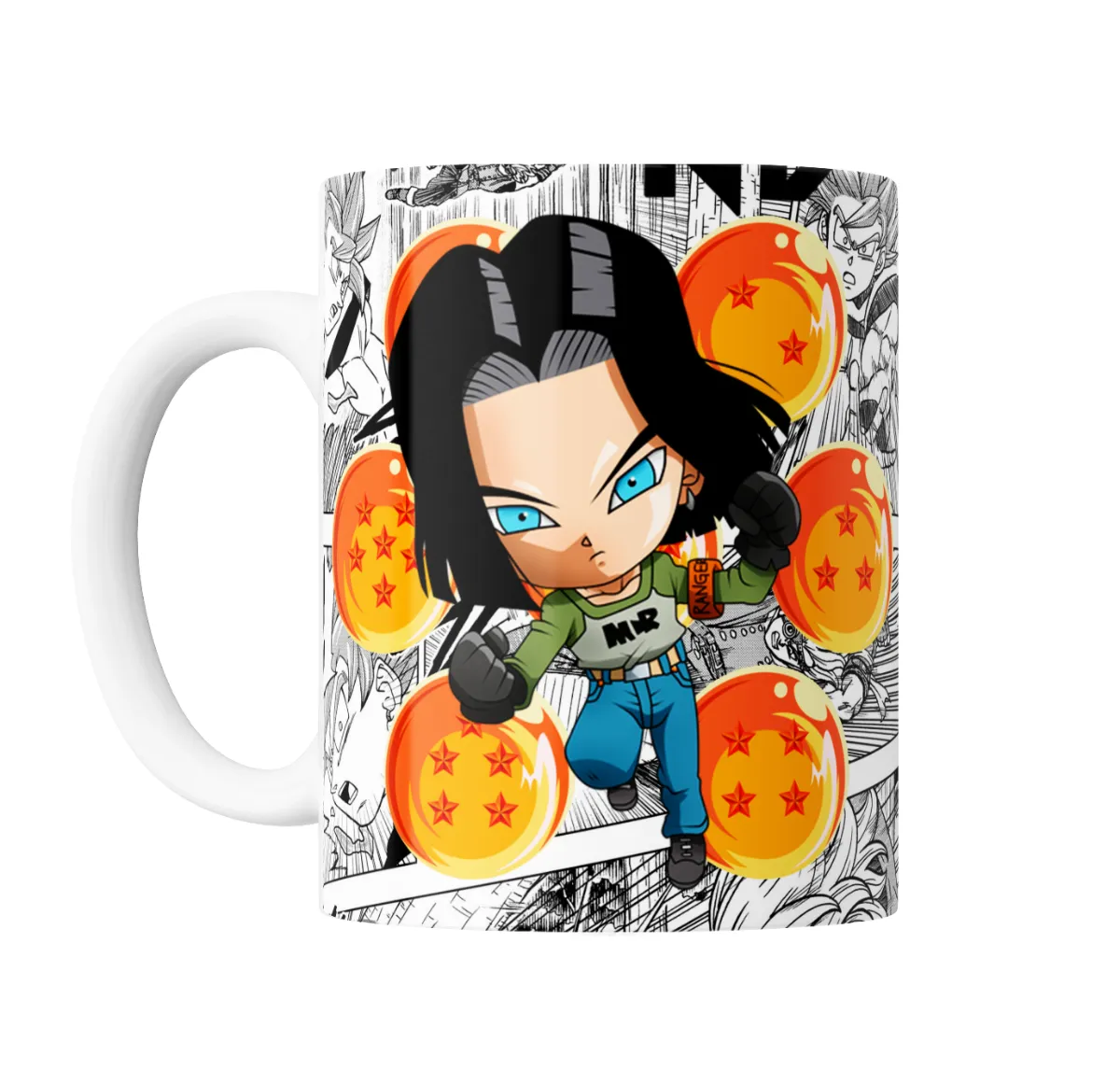 Taza de Cerámica Dragon Ball Androide 17 Chibi con Esferas - vista 2