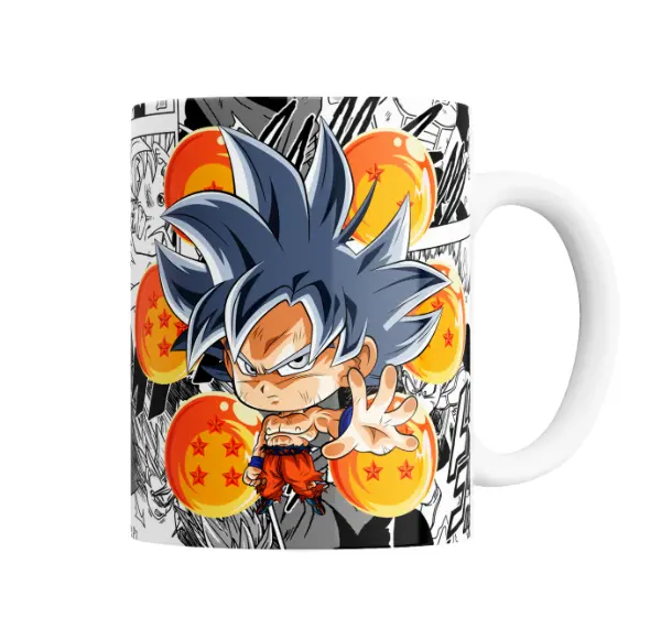 Taza de Cerámica Dragon Ball Goku Ultra Instinto Chibi
