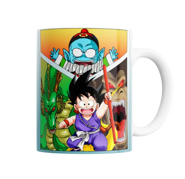 Taza de Cerámica Dragon Ball Goku Niño Shenlong y Pilaf