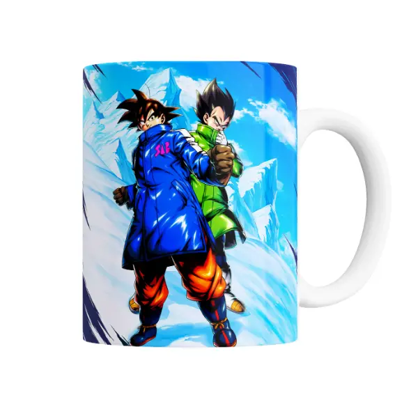 Taza de Cerámica Dragon Ball Goku y Vegeta Azules