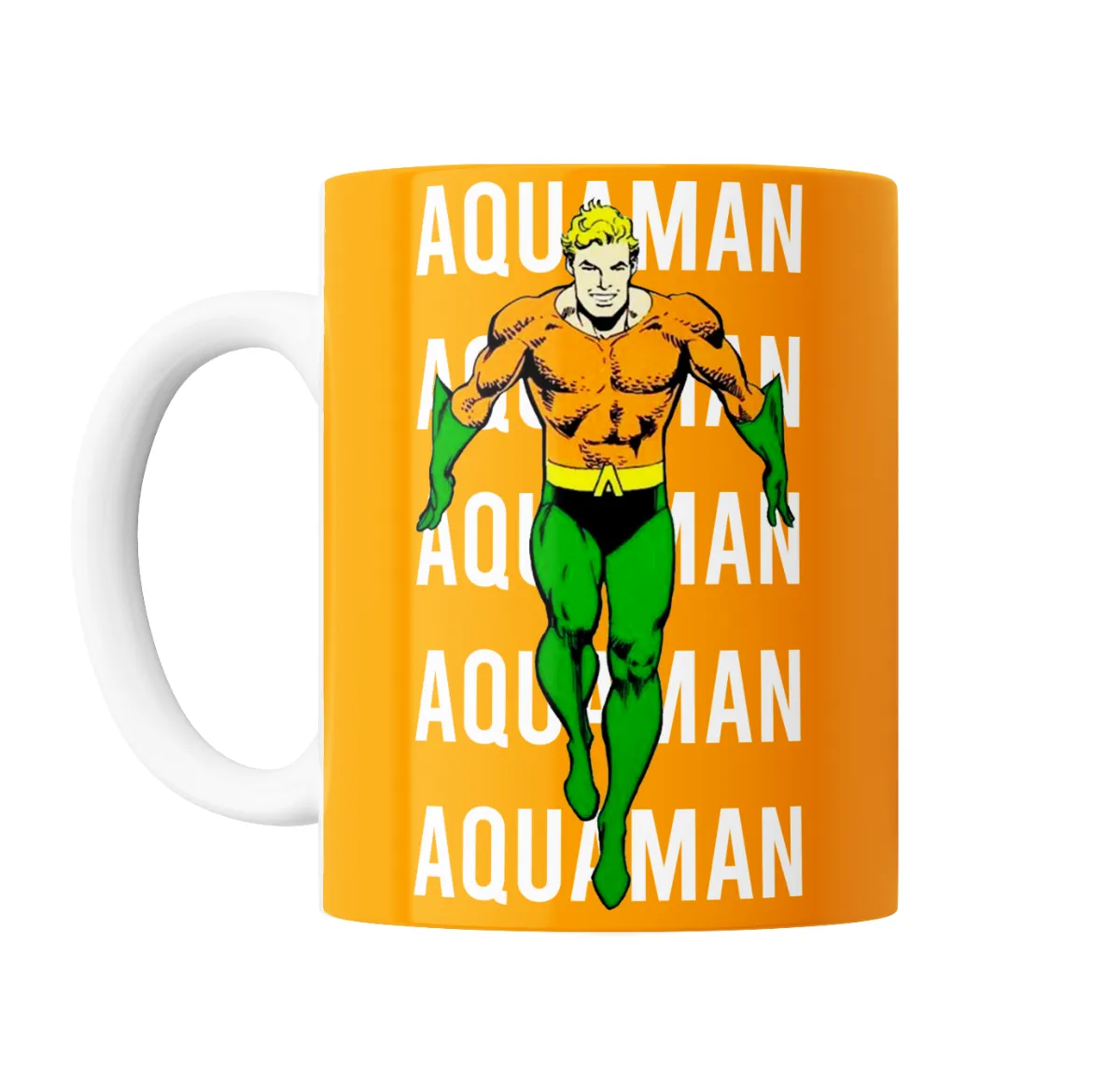 Taza de Cerámica Aquaman Clásico con Repetición del Nombre - vista 2