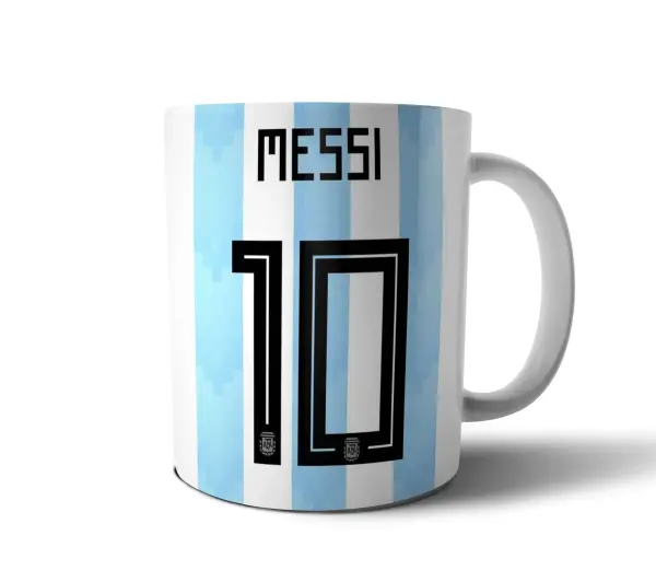 Taza de Cerámica Argentina Messi 10 Camiseta