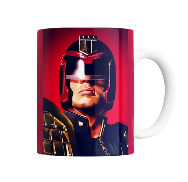 Taza de Cerámica Dredd Juez Dredd Casco Rojo