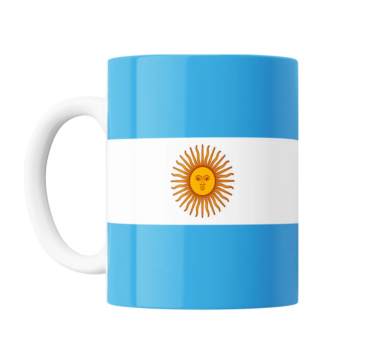 Taza de Cerámica Bandera Argentina con Sol de Mayo - vista 2