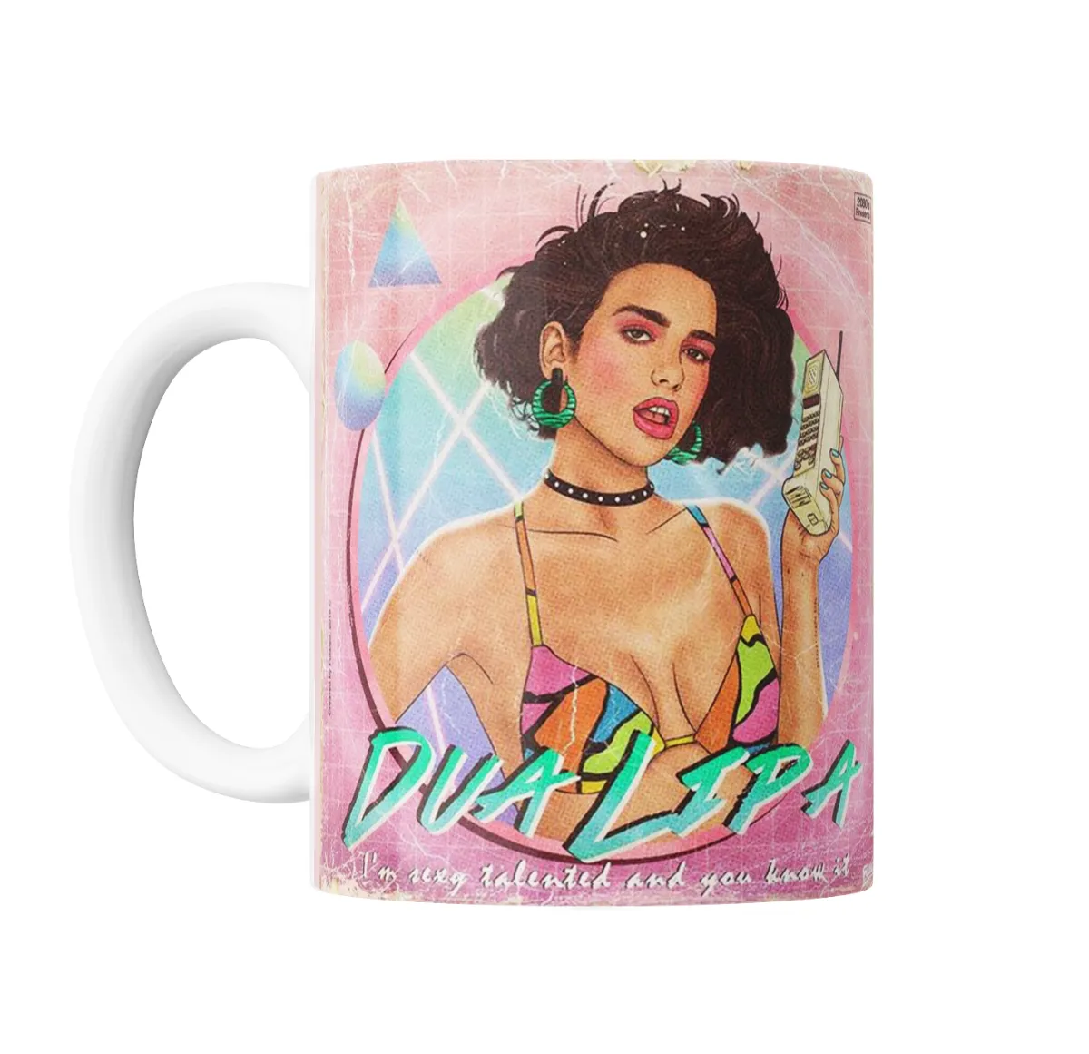 Taza de Cerámica Dua Lipa Retro 80s - vista 2