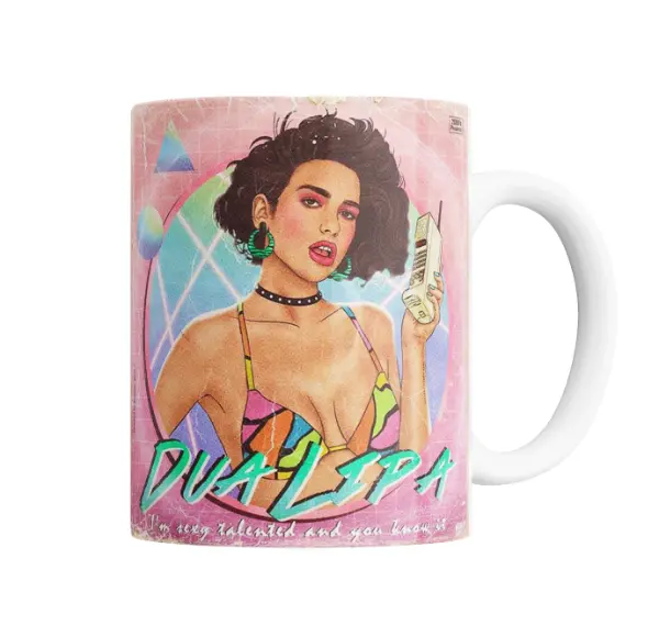 Taza de Cerámica Dua Lipa Retro 80s
