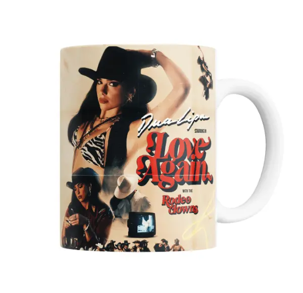 Taza de Cerámica Dua Lipa Love Again con Rodeo Clowns
