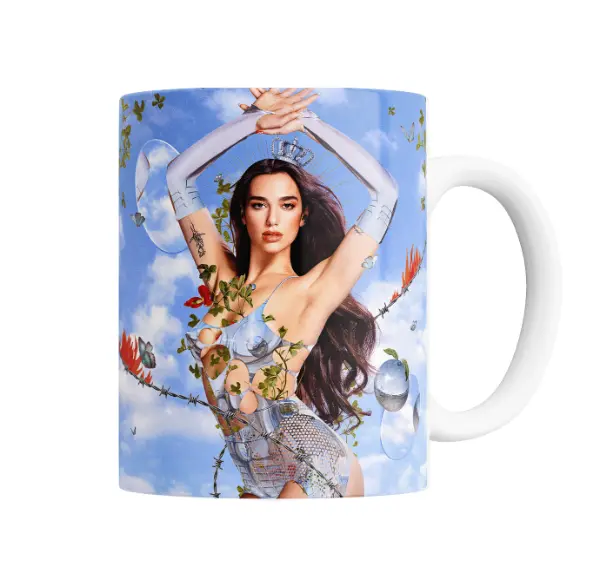 Taza de Cerámica Dua Lipa Corona y Cielo Azul