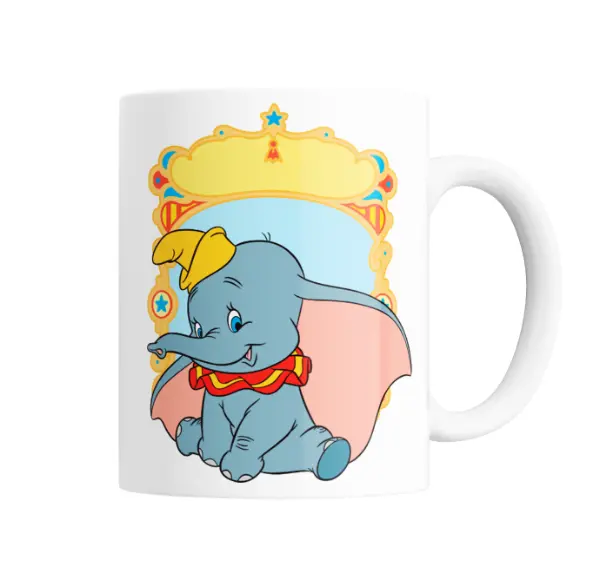 Taza de Cerámica Dumbo Elefante con Collar de Circo