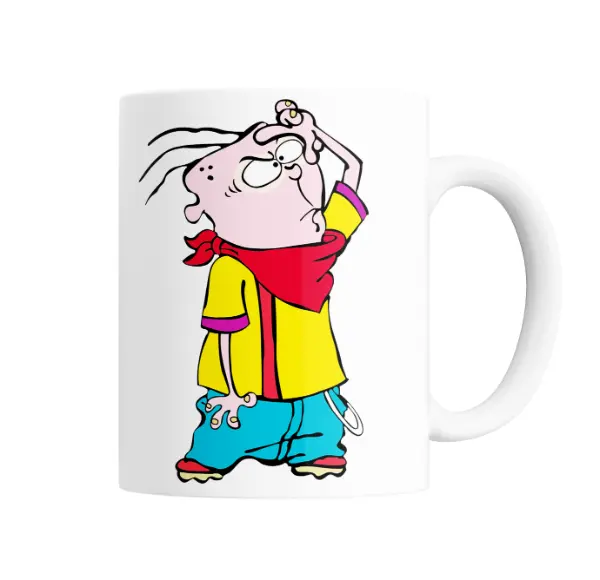 Taza de Cerámica Ed Edd y Eddy Personaje Campera Amarilla