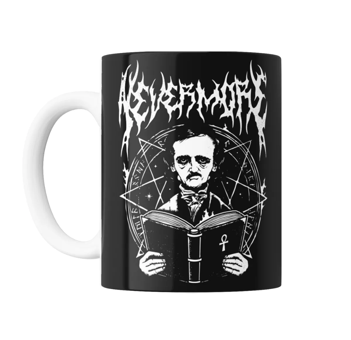 Taza de Cerámica Edgar Allan Poe Nevermore Metal - vista 2