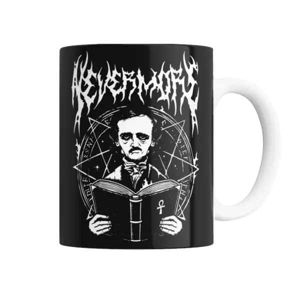 Taza de Cerámica Edgar Allan Poe Nevermore Metal