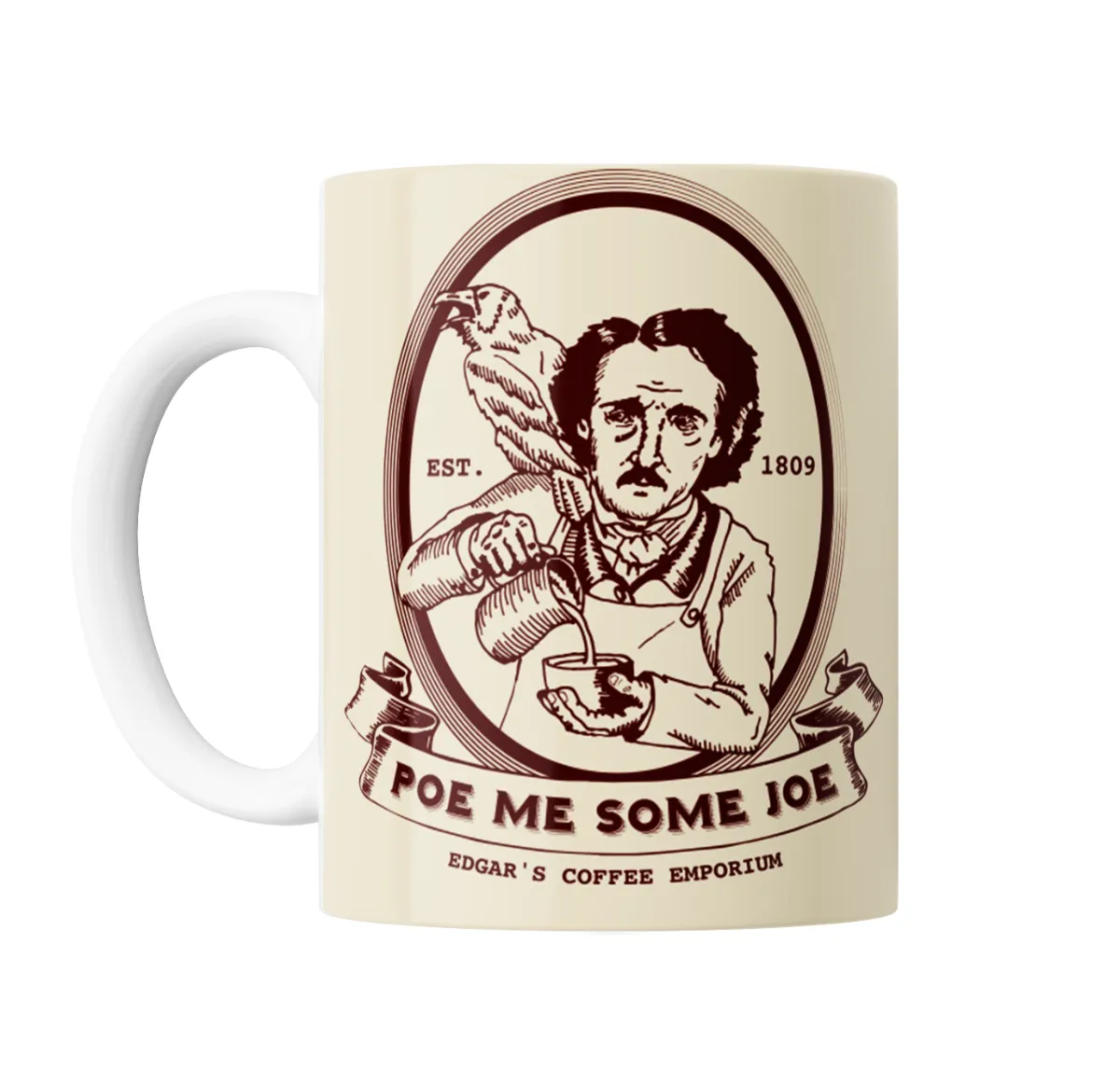 Taza de Cerámica Edgar Allan Poe Poe Me Some Joe Café - vista 2