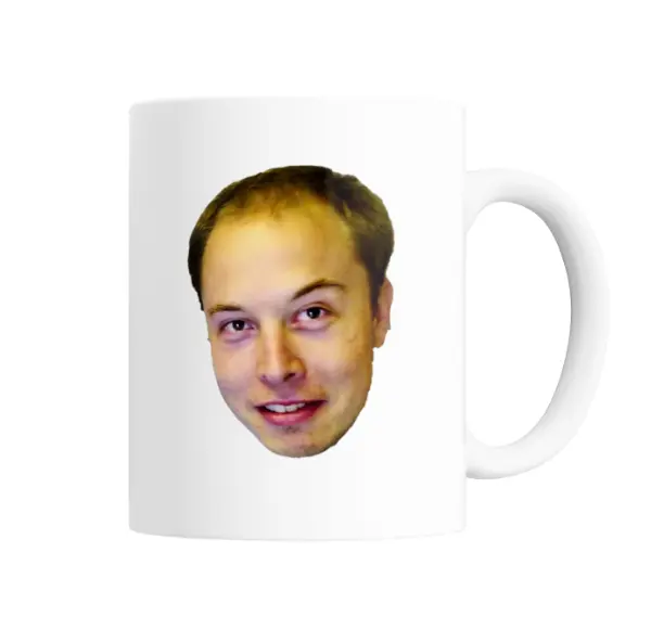 Taza de Cerámica Elon Musk Meme Cara