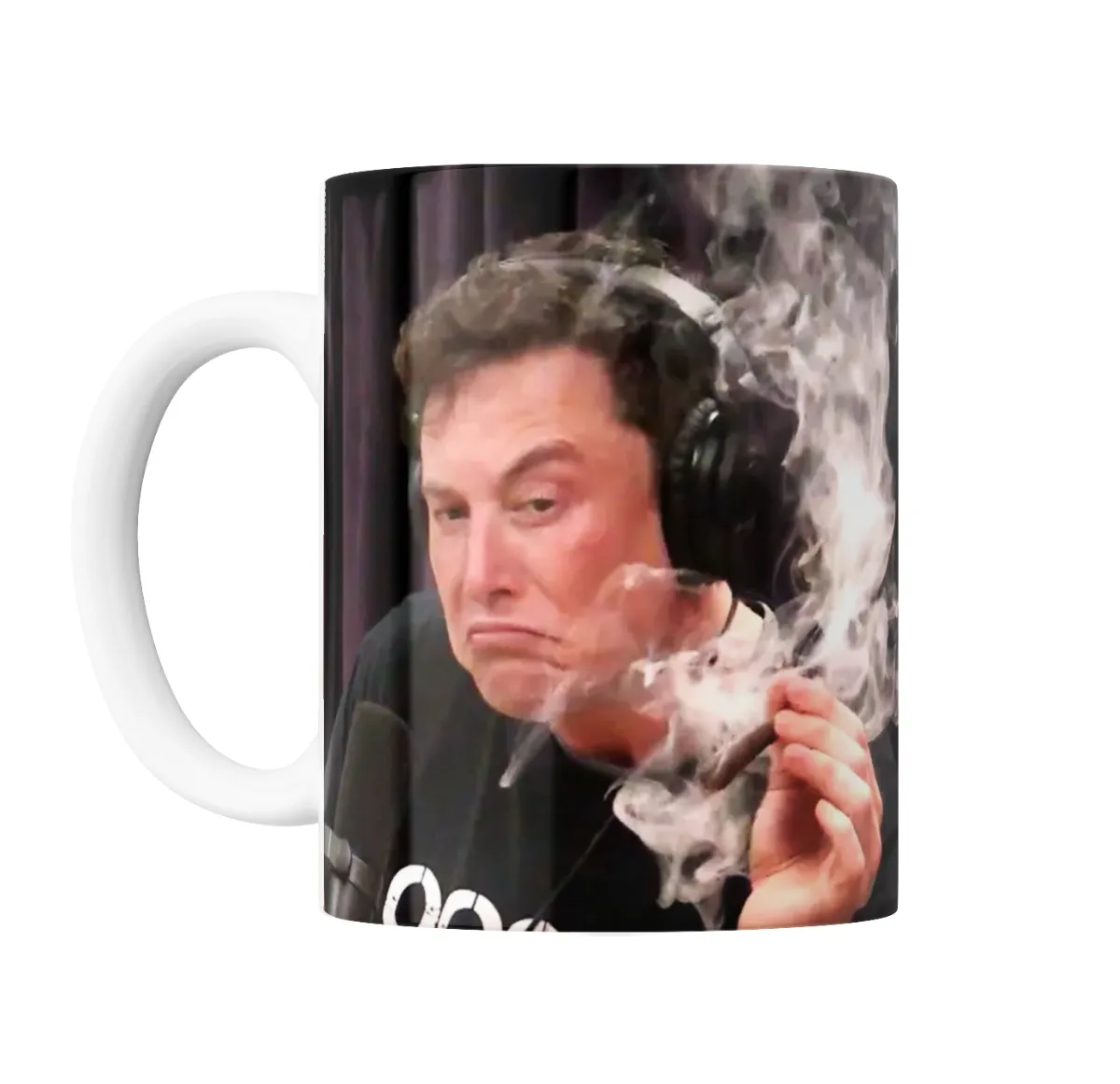 Taza de Cerámica Elon Musk Fumando Meme - vista 2