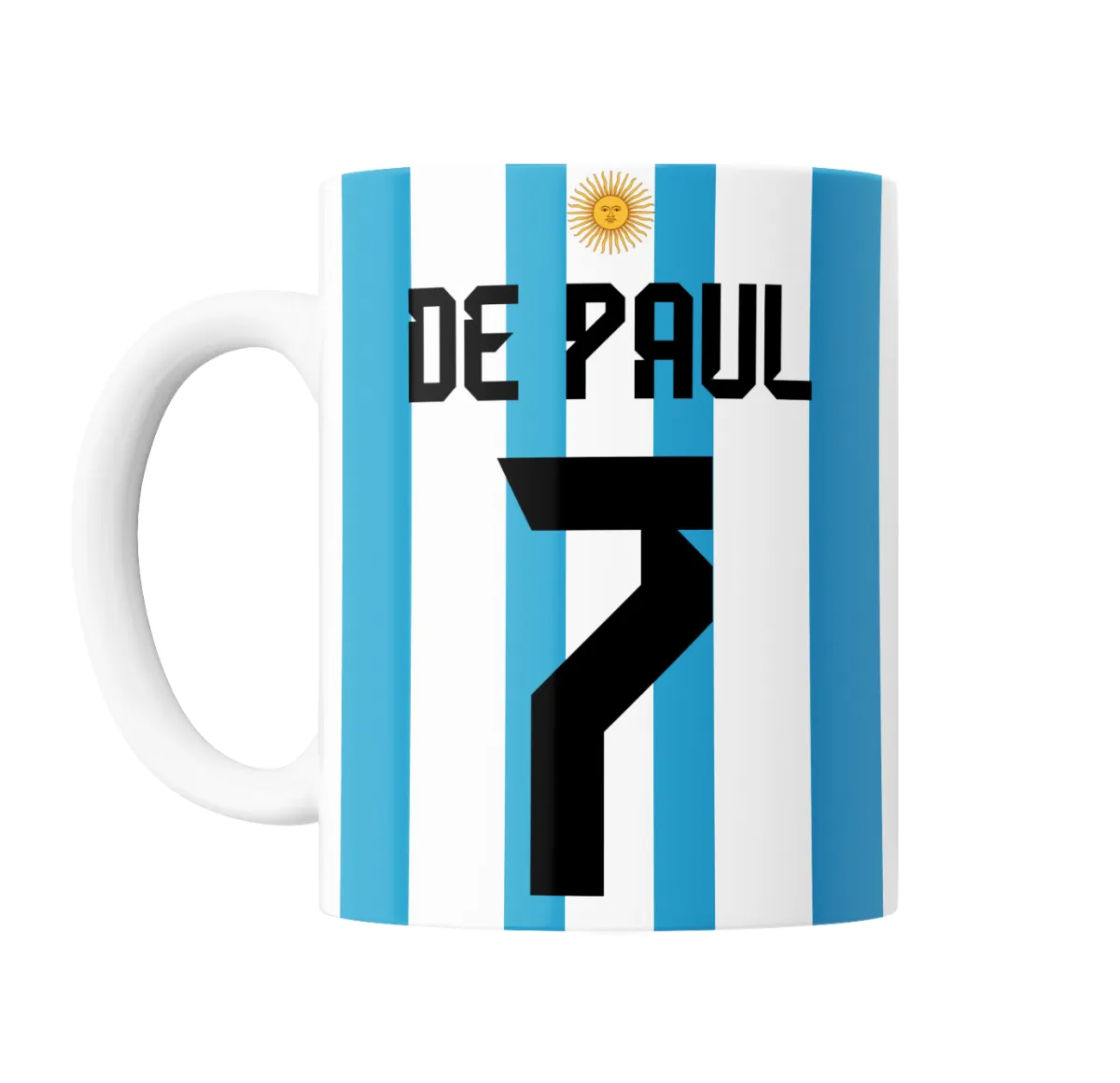 Taza de Cerámica Argentina Rodrigo De Paul 7 Mundial Qatar - vista 2